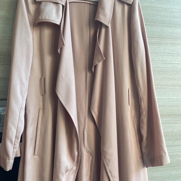Radgley Mischka blush pink long trench coat - Picture 7 of 12